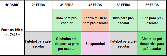 horario 2026 pre escolar